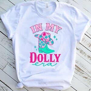 In My Dolly Era Western Tee Graphic Short Sleeve T-Shirt